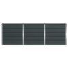 vidaXL Floreira Antracite 160 x 40 x 75 cm A&ccedil;o