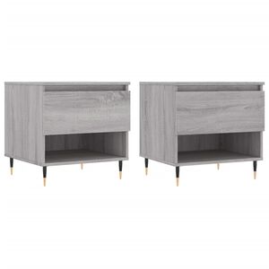 vidaXL Mesas de centro 2 pcs 50x46x50cm deriv. madeira cinzento sonoma