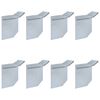 vidaXL Conector p/ veda&ccedil;&atilde;o anti carac&oacute;is 8 pcs a&ccedil;o galv. 10x10x25 cm