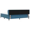 vidaXL Cama Box com colch&atilde;o Azul escuro 200 x 200 cm Veludo