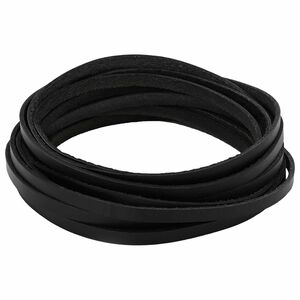 vidaXL Pulseira de Couro 1 Preto 1000 x 0,6 cm Couro