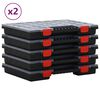 vidaXL Caixas de arruma&ccedil;&atilde;o 10 pcs polipropileno 40x30x5 cm
