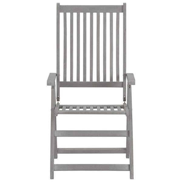 vidaXL Cadeiras jardim reclin&aacute;veis c/ almofad&otilde;es 2 pcs ac&aacute;cia maci&ccedil;a
