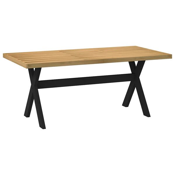 vidaXL Mesa de jantar NOAIN Pernas em forma X 180x90x75cm pinho maci&ccedil;o