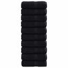 vidaXL Toalha de Convidado SOLUND 50 unid. Preto 30 x 30 cm 550 gsm