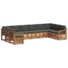 vidaXL Conjunto de Sof&aacute; Sectional 10 pcs Natural e Antracite