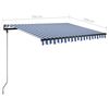 vidaXL Toldo autom&aacute;tico independente 350x250 cm azul e branco