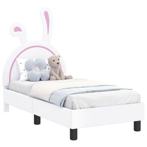 vidaXL Estrutura de Cama para Crian&ccedil;a com Cabeceira Branco 70 x 140 cm