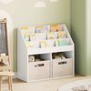 vidaXL Estante Infantil Branco Brilhante 72,5 x 29,5 x 69 cm