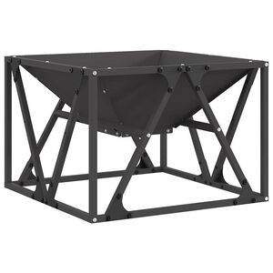 vidaXL Bowl de Fogo Preto A&ccedil;o resistente &agrave;s intemp&eacute;ries