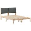 vidaXL Estrutura da cama castanho e cinzento-escuro 160 x 200 cm