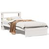 vidaXL Estrutura cama c/ cabeceira sem colch&atilde;o 90x190 cm branco