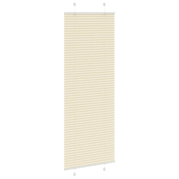 vidaXL Creme Plissada Cega 70x200 cm Largura Tecido 69,4 cm Poli&eacute;ster