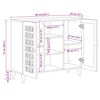 vidaXL Buffet Nogueira 90 x 33,5 x 75 cm Madeira de manga maci&ccedil;a