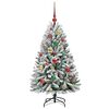 vidaXL &Aacute;rvore de Natal Artificial Verde e Branco 120 cm PVC e Metal