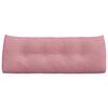 vidaXL Travesseiro para Costas Rosa 120 x 24 x 50 cm Veludo