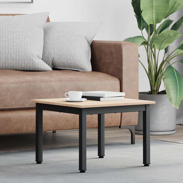 vidaXL Mesa de centro Natural 50 x 50 x 36 cm