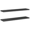 vidaXL Prateleiras de parede 2pcs 100x23,5cm a&ccedil;o inoxid&aacute;vel prateado