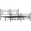 vidaXL Estrutura de cama com cabeceira e p&eacute;s 183x213 cm metal preto