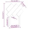 vidaXL Cabeceira de cama 72,5x3x81 cm pinho maci&ccedil;o