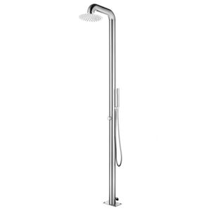 vidaXL Chuveiro de jardim 225 cm a&ccedil;o inoxid&aacute;vel