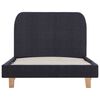 vidaXL Estrutura de cama em tecido 90x200 cm cinzento-escuro