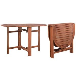 vidaXL Mesa de jardim 120x70x74 cm madeira de ac&aacute;cia maci&ccedil;a