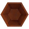 vidaXL Fire Pit Castanho 50 x 50 x 40 cm A&ccedil;o resistente &agrave;s intemp&eacute;ries
