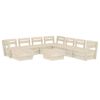 vidaXL 9 pcs conjunto lounge de paletes madeira de abeto impregnada
