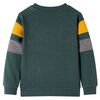 Sweatshirt para crian&ccedil;a verde-escuro 128