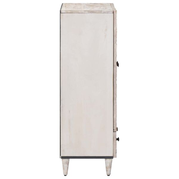 vidaXL Buffet Alto Branco 60 x 33,5 x 100 cm Madeira de manga maci&ccedil;a