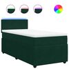 vidaXL Cama com molas/colch&atilde;o 80x200 cm veludo verde-escuro