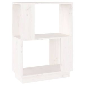vidaXL Estante/divis&oacute;ria 51x25x70 cm pinho maci&ccedil;o branco