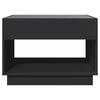 vidaXL Mesa de centro luzes LED Infinity 70x50x50 cm preto