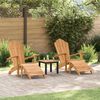 vidaXL Cadeira Adirondack 2 pcs Castanho 137 x 77 x 95 cm