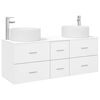 vidaXL Conjunto de M&oacute;veis para Banheiro 3 unid. Branco