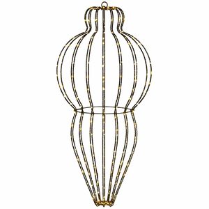 vidaXL Luz de Finial de Natal 320 LED Branco quente Di&acirc;m. 40 x 75 cm