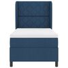 vidaXL Cama Box com colch&atilde;o com cabeceira Azul 100 x 200 cm tecido