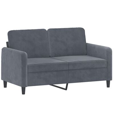 vidaXL 3 pcs conjunto de sofás veludo cinzento-escuro