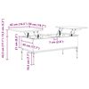 vidaXL Mesa de centro 100x50x45cm derivados madeira/metal cinza sonoma