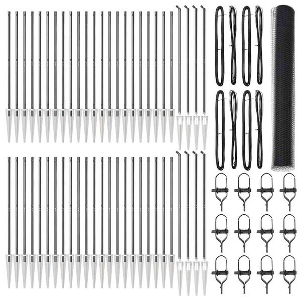 vidaXL Poste de Cerca Cinzeto 100 x 1,4 m (malha de 25 mm) A&ccedil;o e PVC