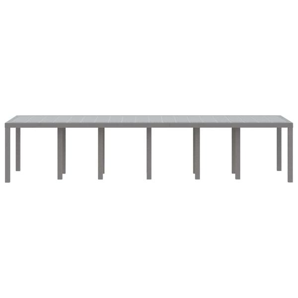 vidaXL Mesa de Jantar para Jardim Cinzento-claro 350 x 100 x 73 cm
