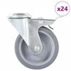 vidaXL 24 pcs rodas girat&oacute;rias com orif&iacute;cio para parafuso 100 mm
