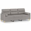 vidaXL Sof&aacute; 2 lugares c/ almofadas/almofad&otilde;es 120cm tecido cinza-claro