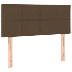 vidaXL Cabeceira de cama tecido 100x5x78/88 cm castanho