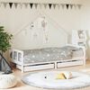 vidaXL Estrutura cama infantil c/ gavetas 90x190cm pinho maci&ccedil;o branco