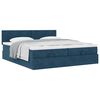 vidaXL Estrutura cama otomana colch&otilde;es 180x200 cm veludo azul escuro