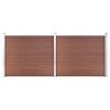 vidaXL Conjunto painel de cerca 353x146 cm WPC castanho