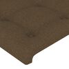 vidaXL Cabeceira cama c/ abas tecido 203x16x118/128 cm castanho-escuro