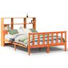 vidaXL Cama com estante sem colch&atilde;o 160x200 cm madeira maci&ccedil;a